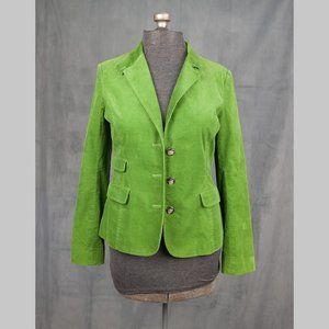 Lilly Pulitzer BRIGHT Green Corduroy Blazer, Size 12
